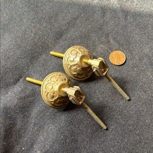 Antique Brass Decorative Drawer Pull Hardware for Dangling Knobs - Pair